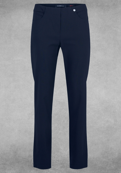 Navy Full Length Bella Trousers with Pockets