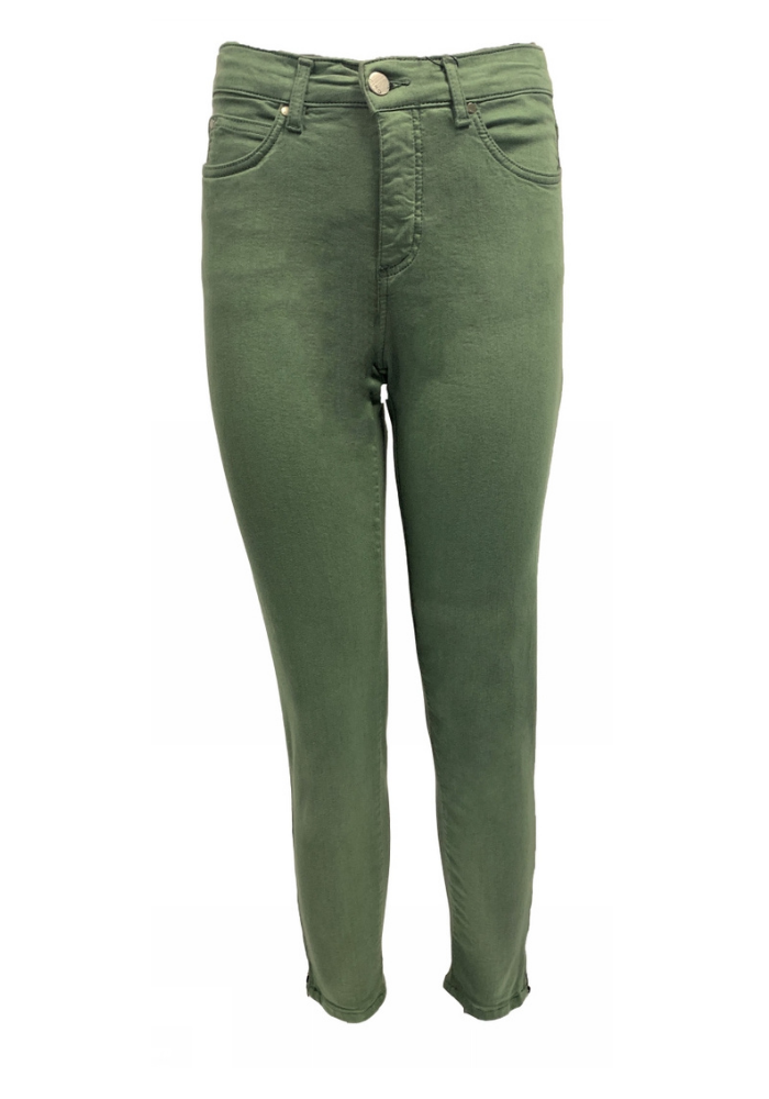 Magic Fit Pants With Ankle Zips Khaki