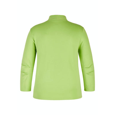 Lime Jacket with 3/4 Sleeves and Ruching Detail