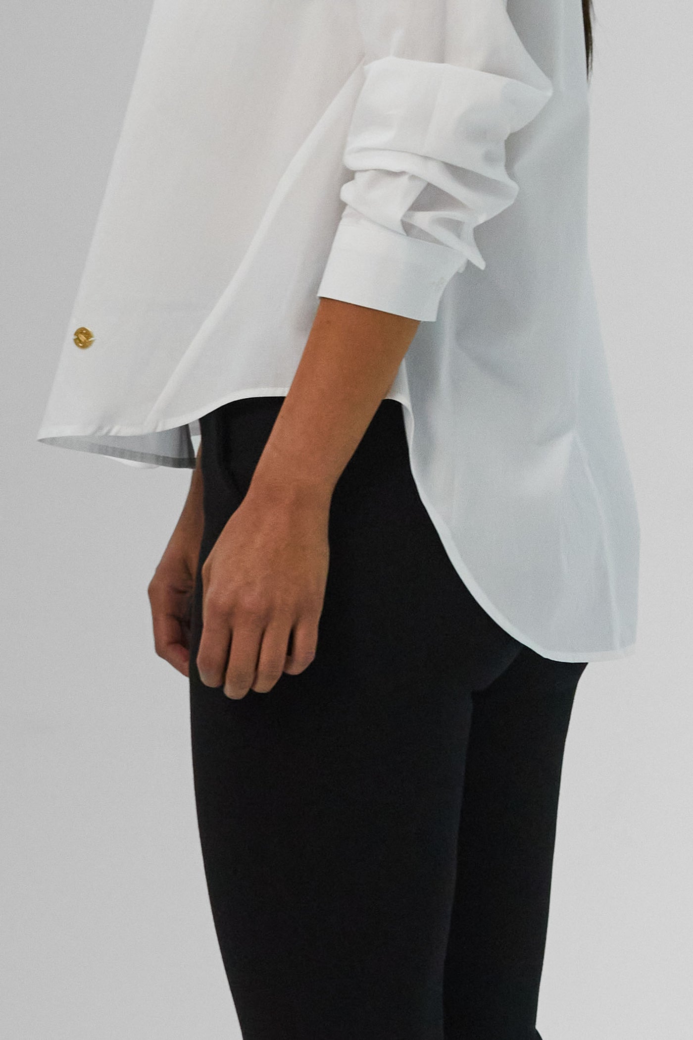 Rainha White High-Low Shirt