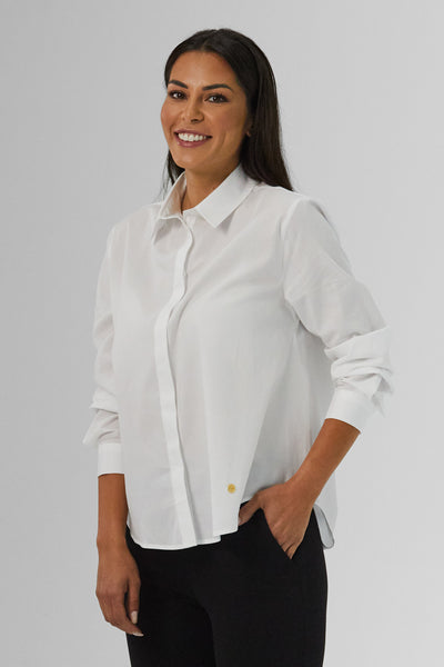 Rainha White High-Low Shirt
