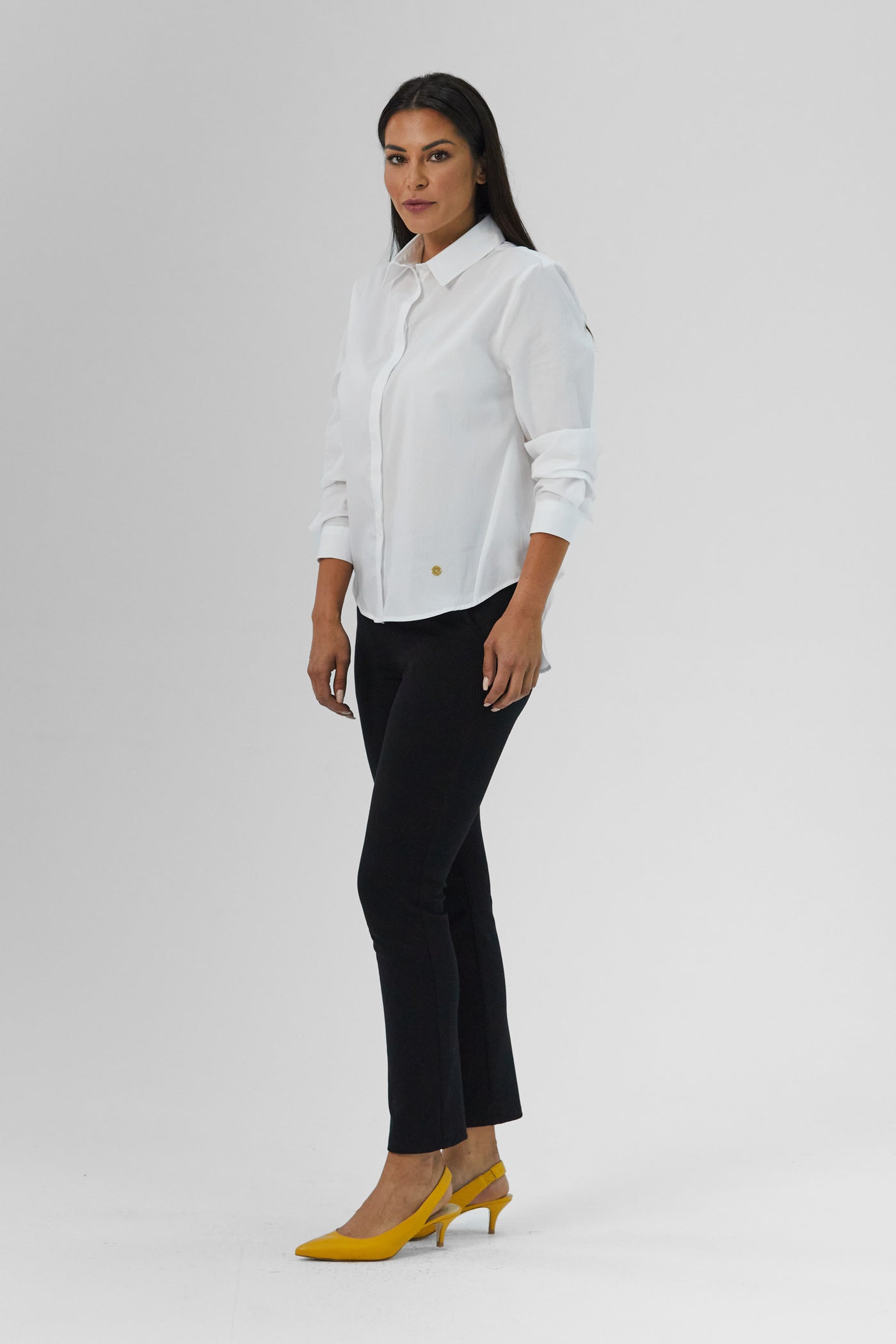 Rainha White High-Low Shirt