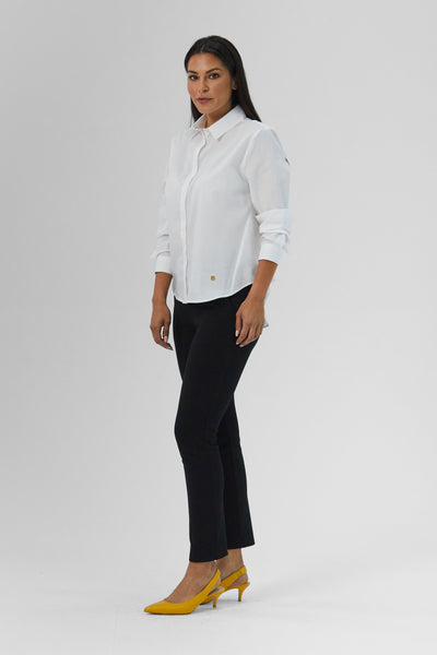 Rainha White High-Low Shirt