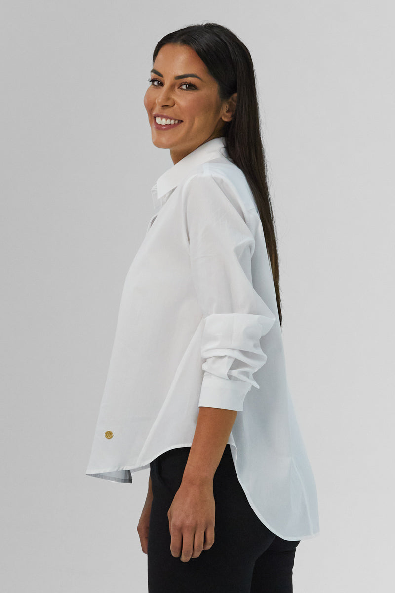 Rainha White High-Low Shirt