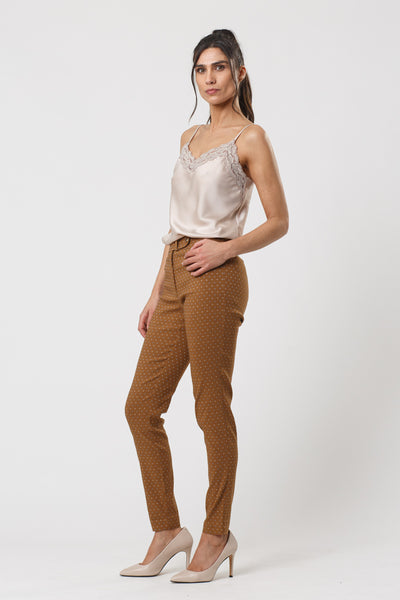 Somie Geo Brown Cropped Trousers