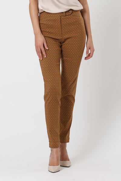 Somie Geo Brown Cropped Trousers