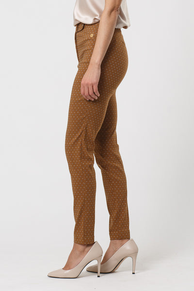 Somie Geo Brown Cropped Trousers