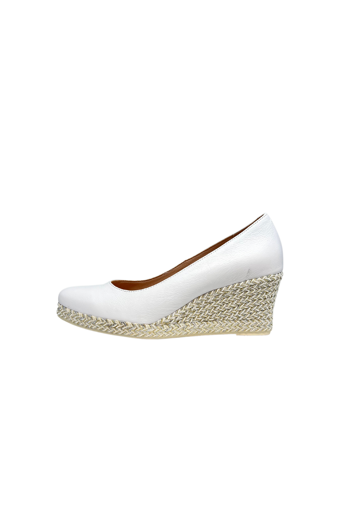 Jose Saenz White Wedge Shoe