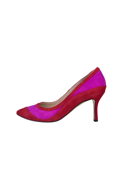 Red/Fucshia High Heel Pointed Toe Shoe