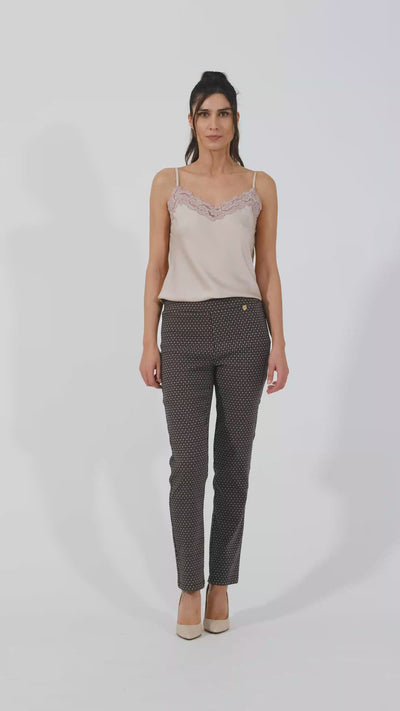 Acapelli Checkered Pastel Print Trousers