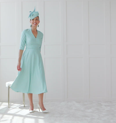 Duckegg Dress With Beading on Waist