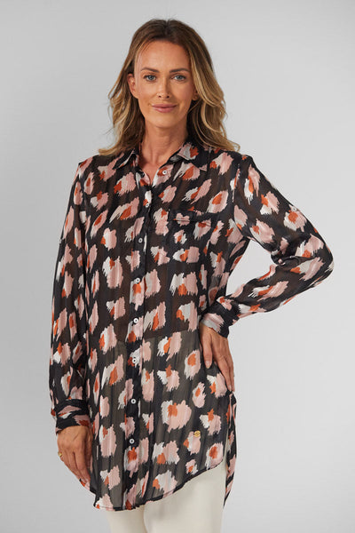 Aurora Floral Pattern Long Shirt