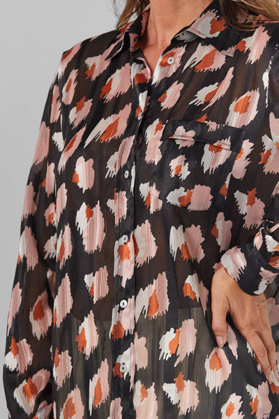 Aurora Floral Pattern Long Shirt
