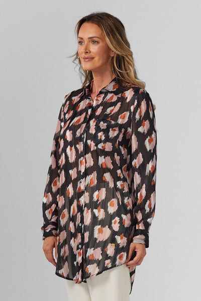 Aurora Floral Pattern Long Shirt