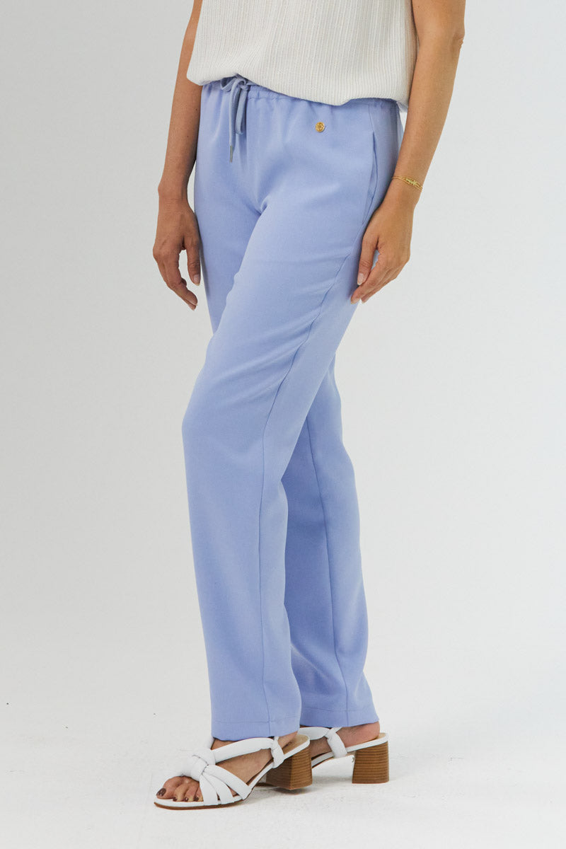 D2D Baby Blue Trousers Full-Stretch Waist