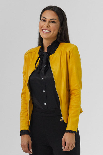 Santana Mustard Zip-Up Jacket