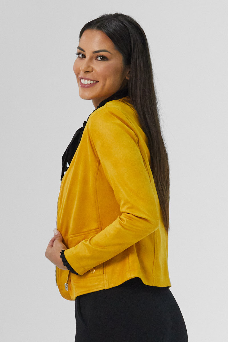 Santana Mustard Zip-Up Jacket