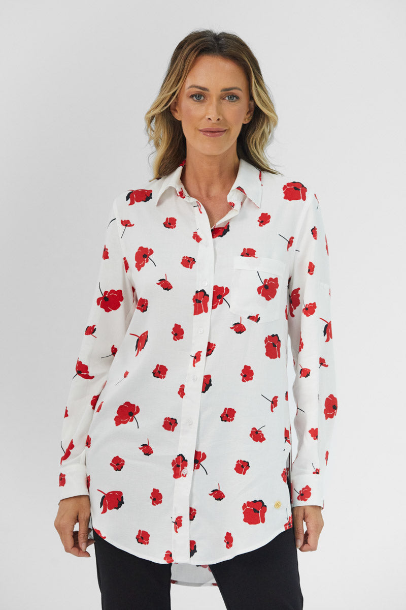 Aurora Red Poppy Shirt