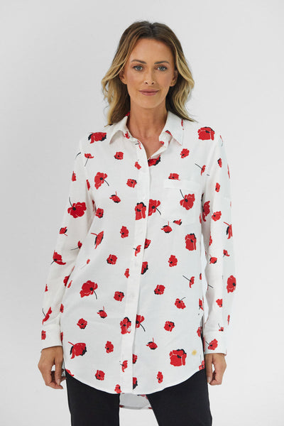 Aurora Red Poppy Shirt