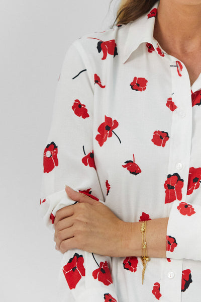 Aurora Red Poppy Shirt