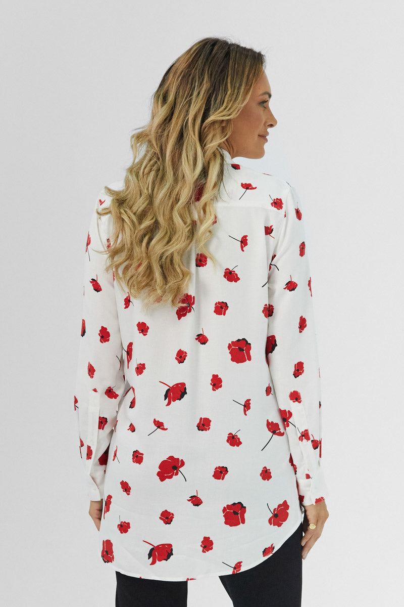 Aurora Red Poppy Shirt