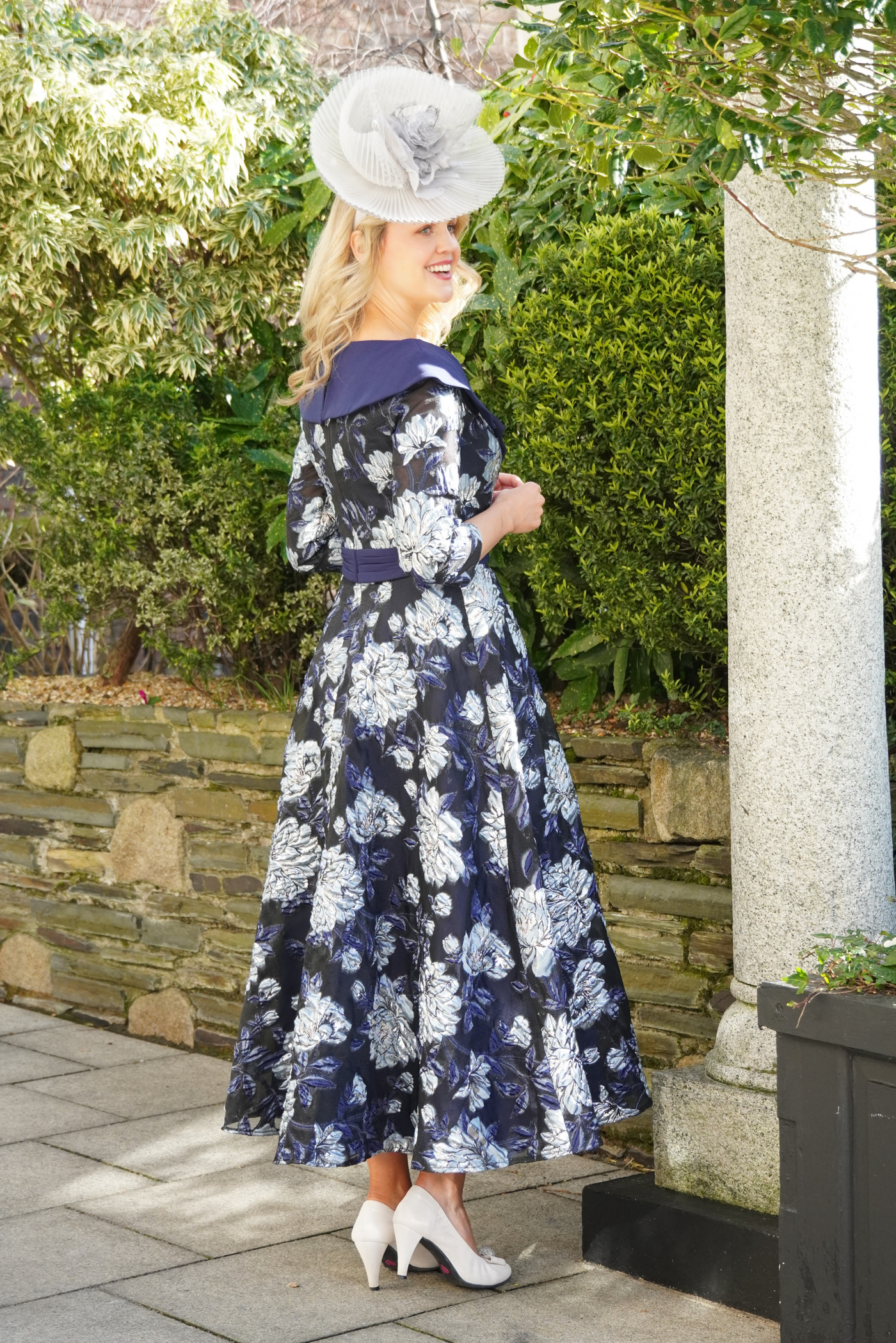 Navy and Silver Dress