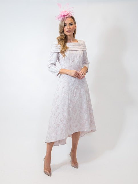 Pink Embossed Dress