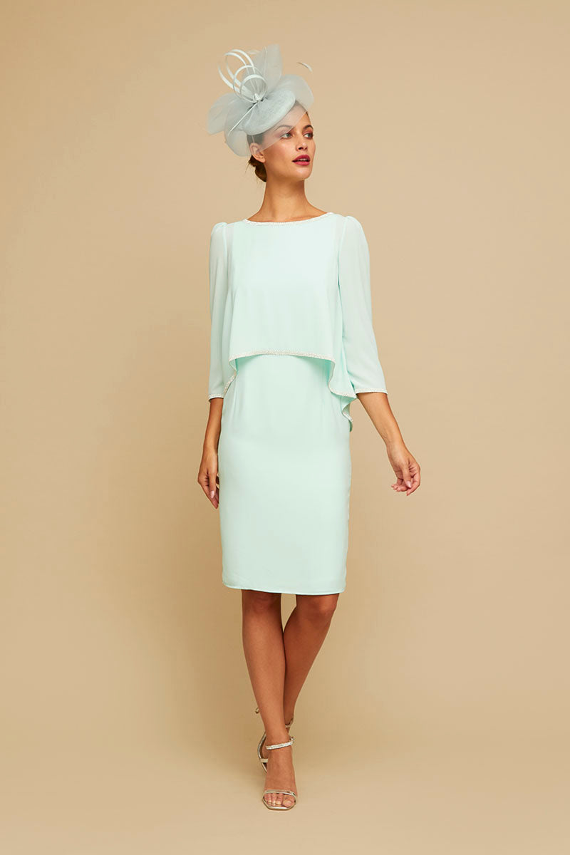 Mint Dress With Diamond Detail